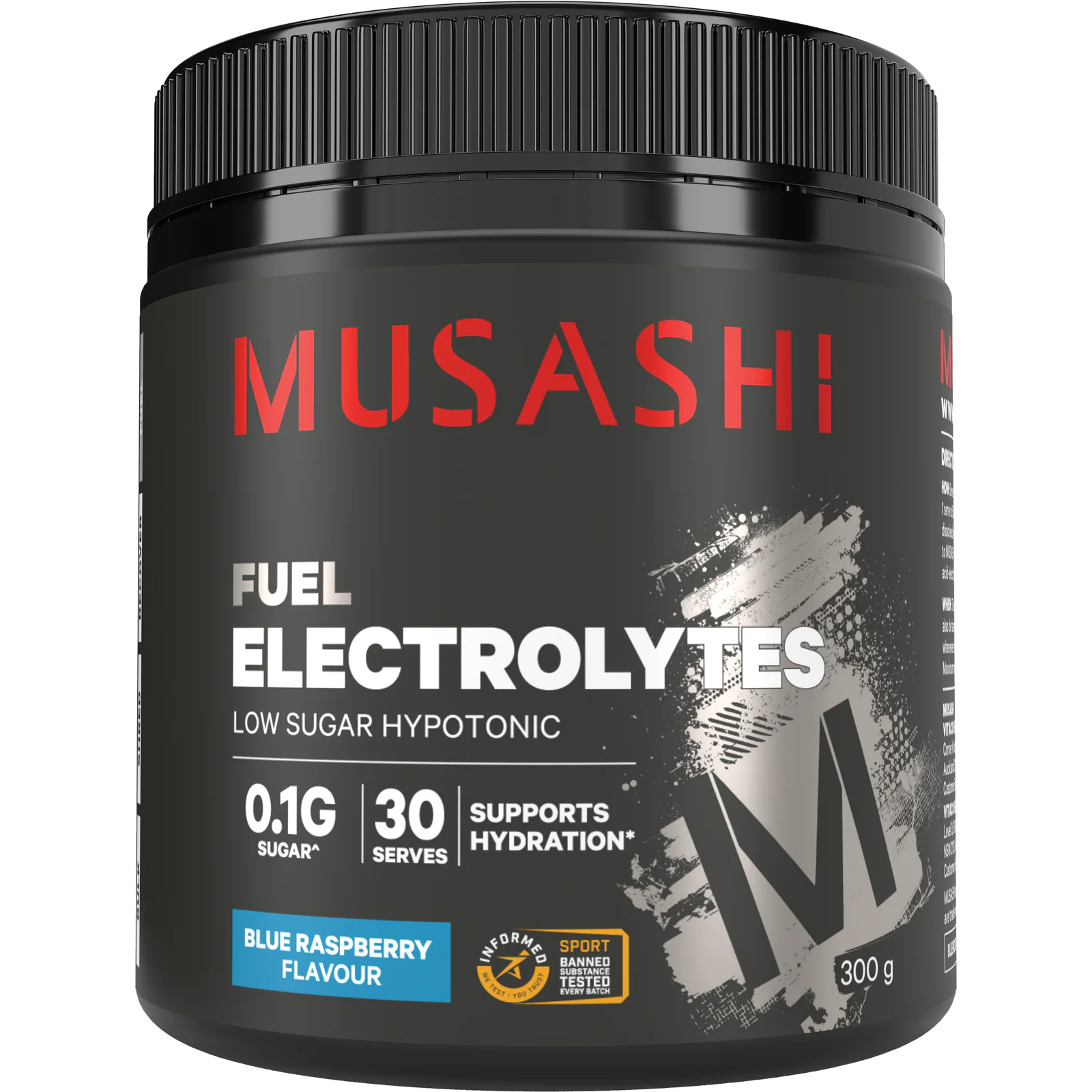 Musashi Electrolytes Blue Raspberry Powder 300g