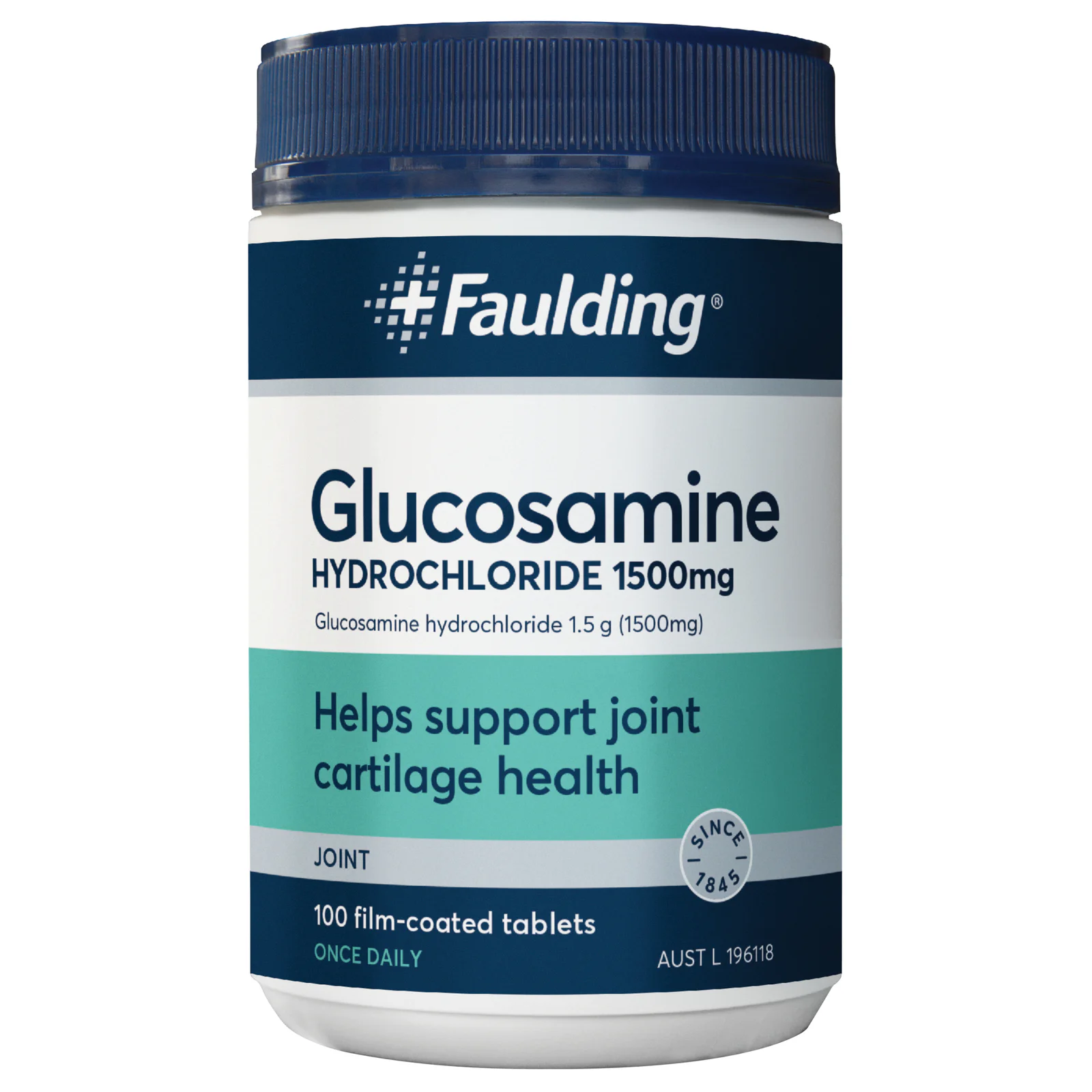 Faulding Glucosamine Hydrochloride 1500mg -  100 tablets