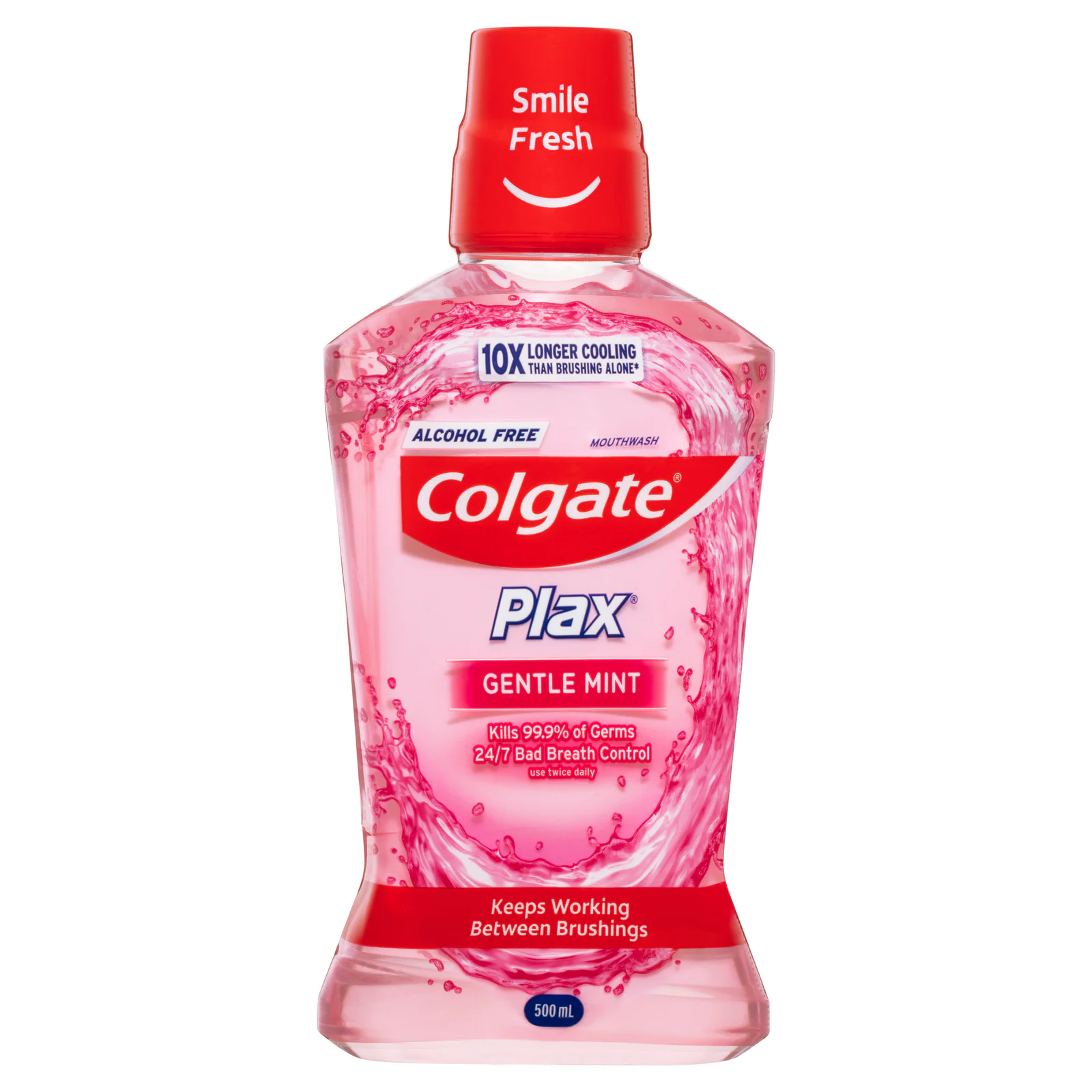Colgate Plax Gentle Mint Alcohol Free Antibacterial Mouthwash 500mL