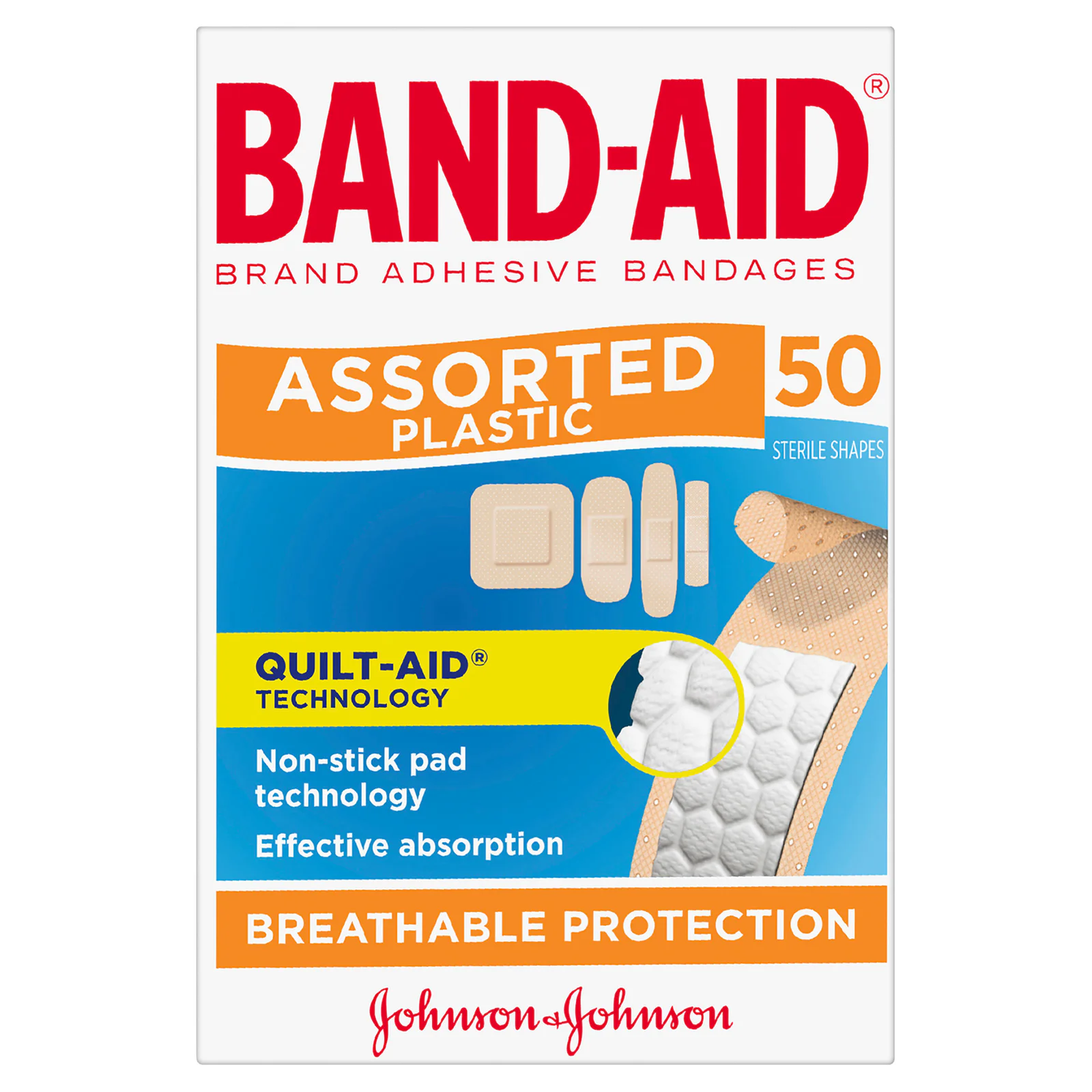 Band-Aid Assorted Shapes 50 pack