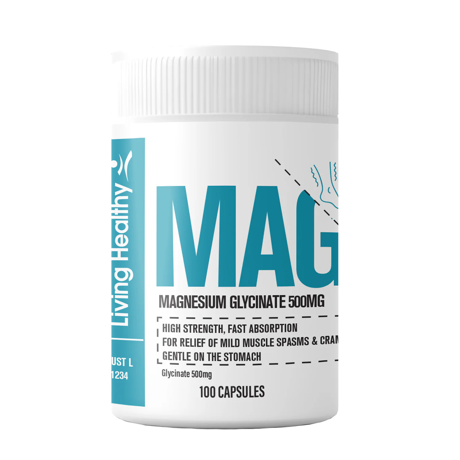 Living Healthy Magnesium Glycinate 500mg 100 capsules