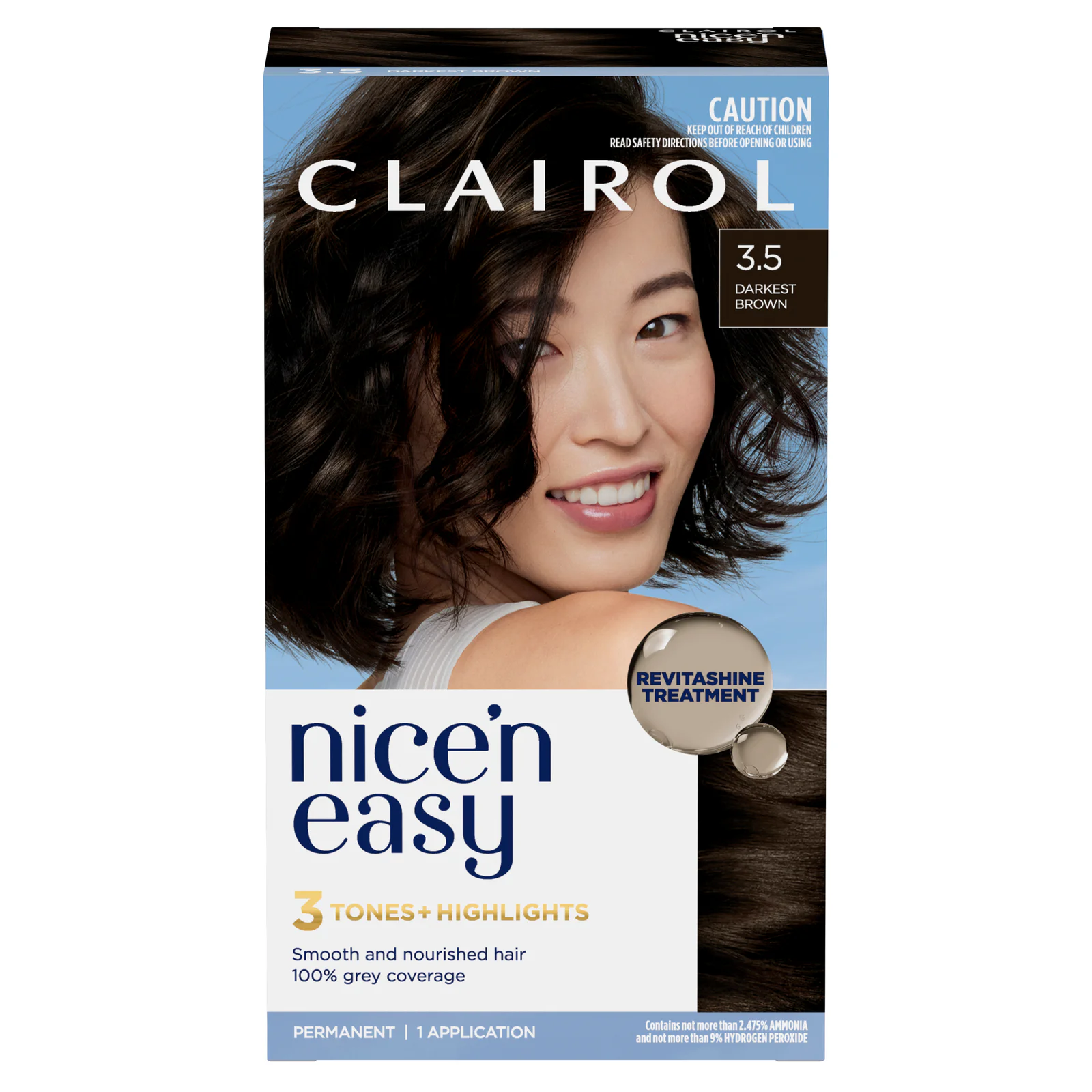 Clairol Nice'n Easy 3.5 Natural Darkest Brown 1 pack