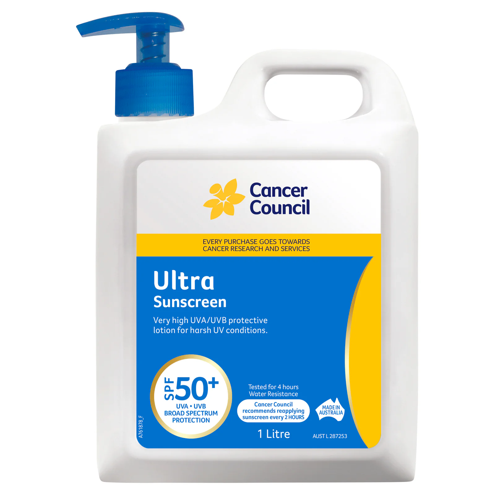 Cancer Council Ultra Sunscreen SPF50+ - 1 litre
