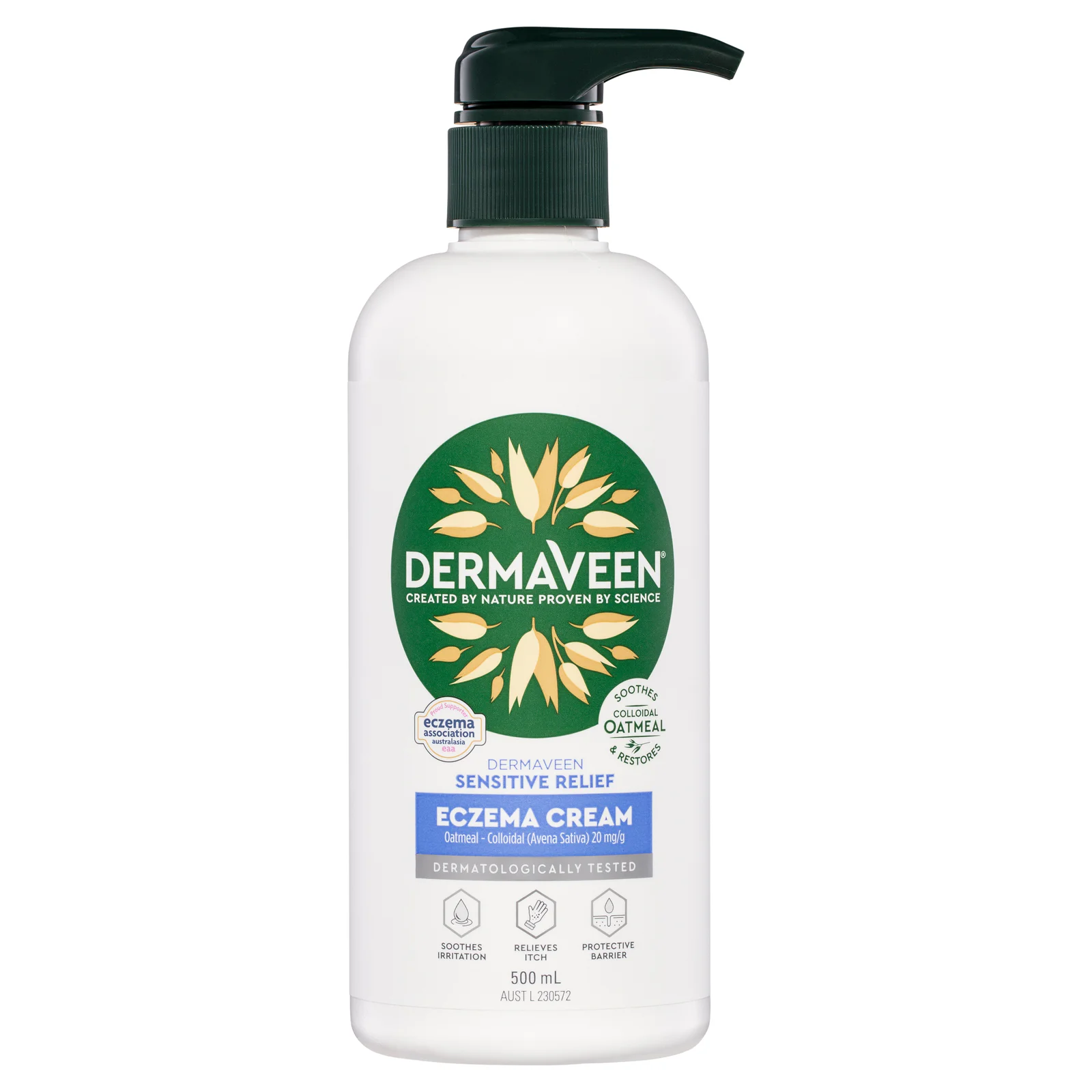DermaVeen Sensitive Relief Eczema Cream 500ml