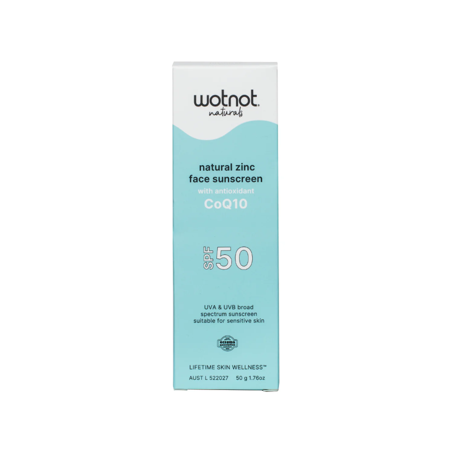 Wotnot Naturals Zinc Face Sunscreen SPF50 With CoQ10 50g