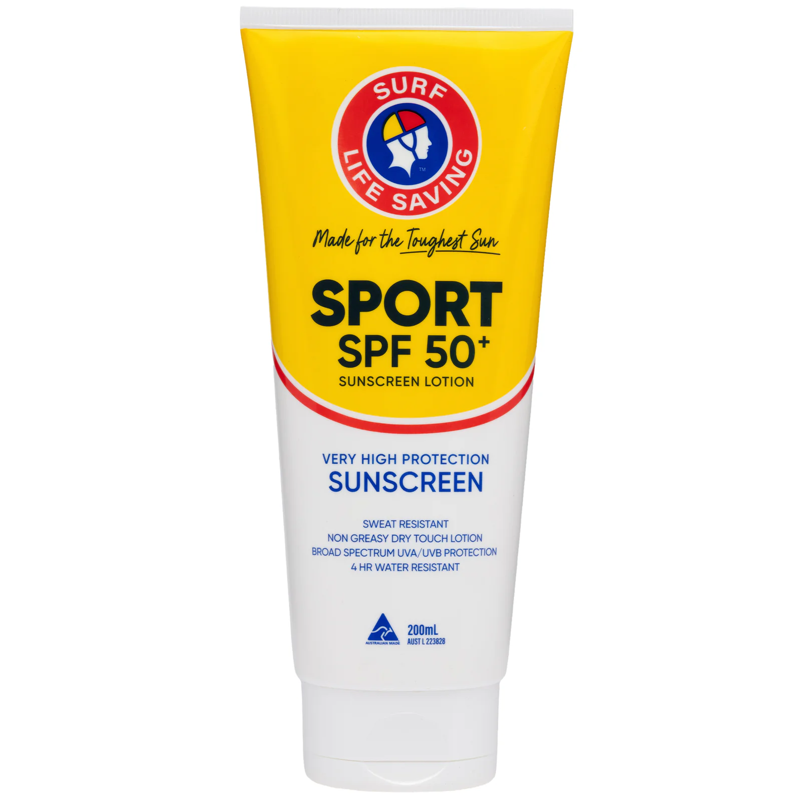 Surf Life Saving Sunscreen Sport SPF50+ Tube 200ml