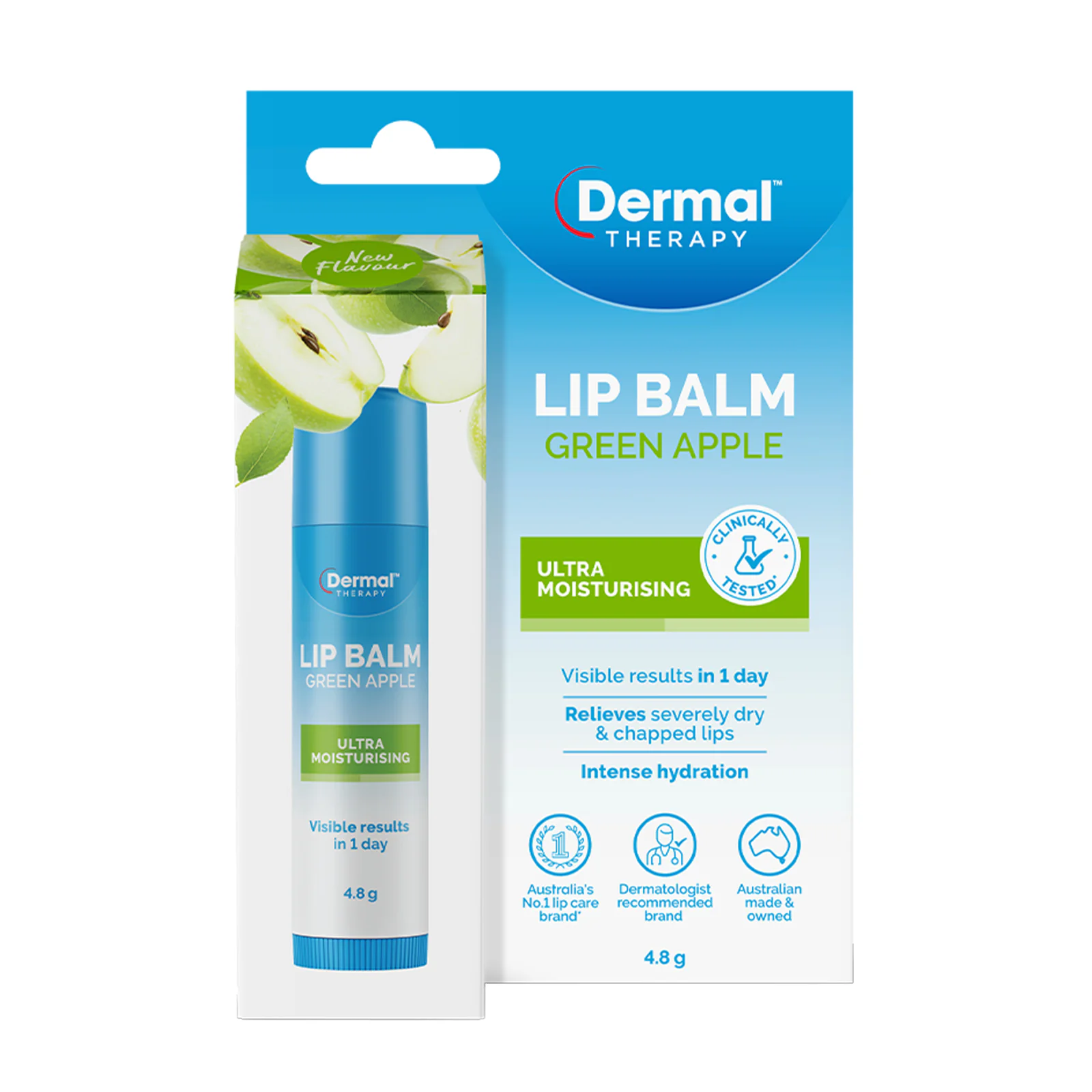 Dermal Therapy Lip Balm Green Apple 4.8g