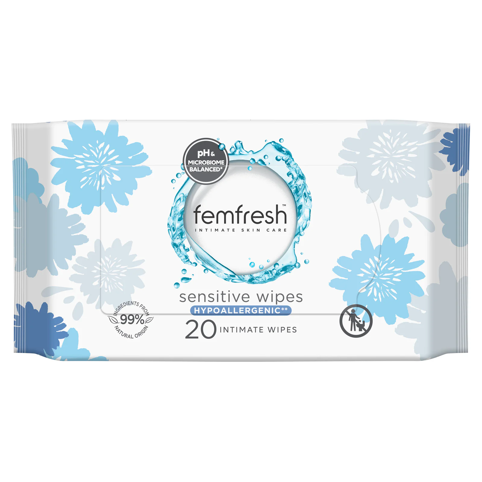 Femfresh Sensitive Wipes 20 pack