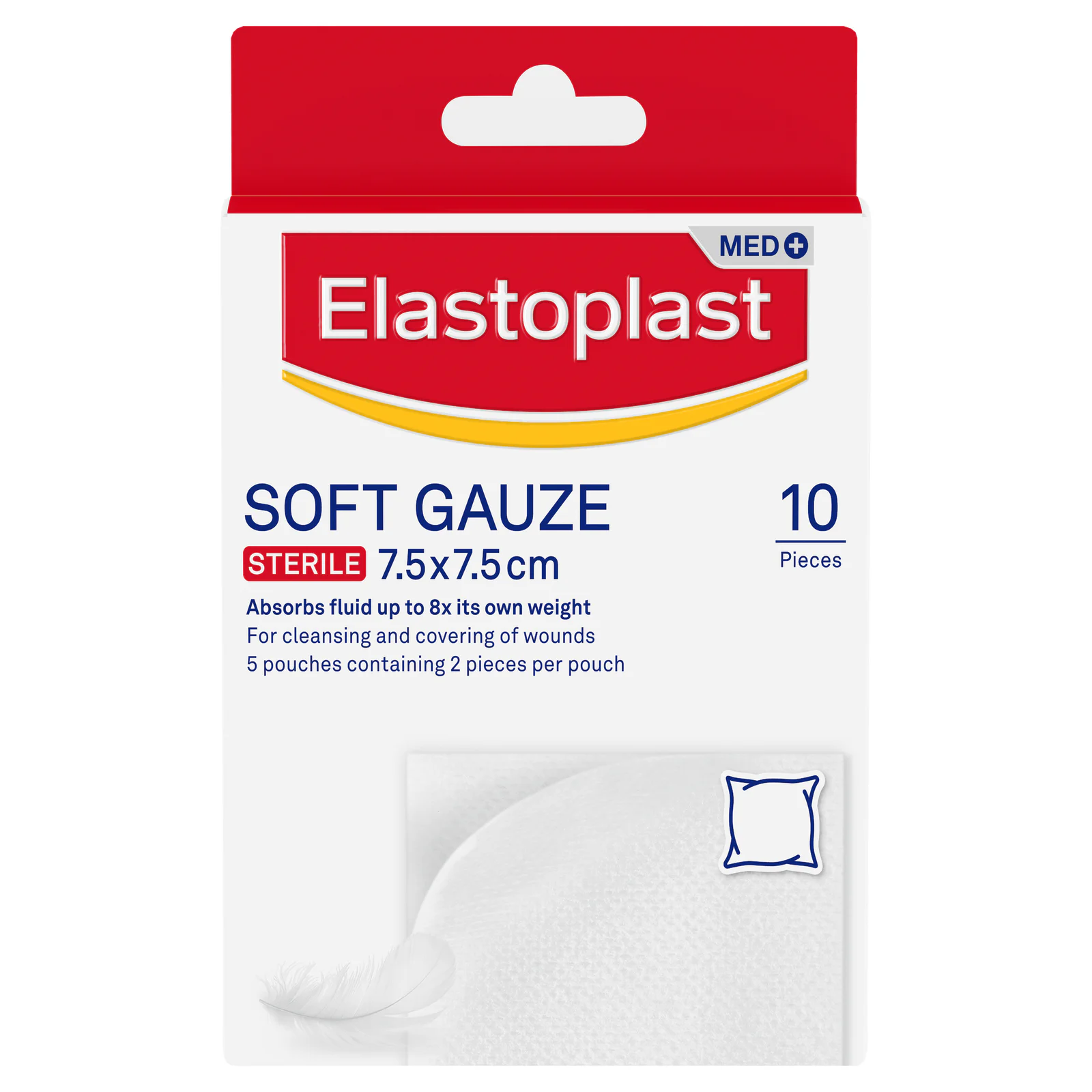 Elastoplast Soft Gauze Sterilized 7.5 X 7.5cm 10 - 1 each