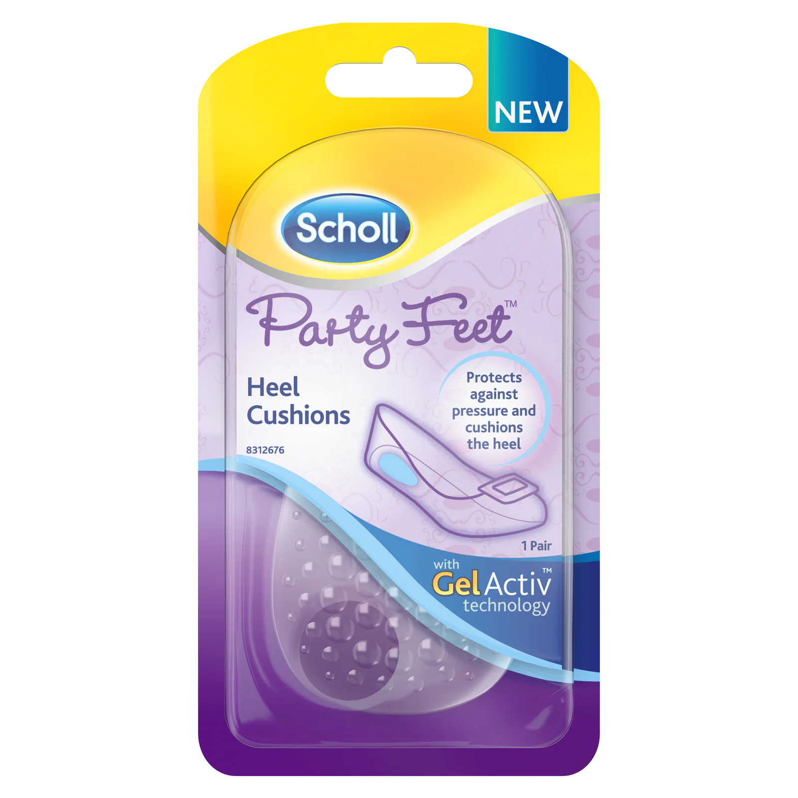 Scholl Party Feet Invisible Gel Heel Cushions 1 Pair