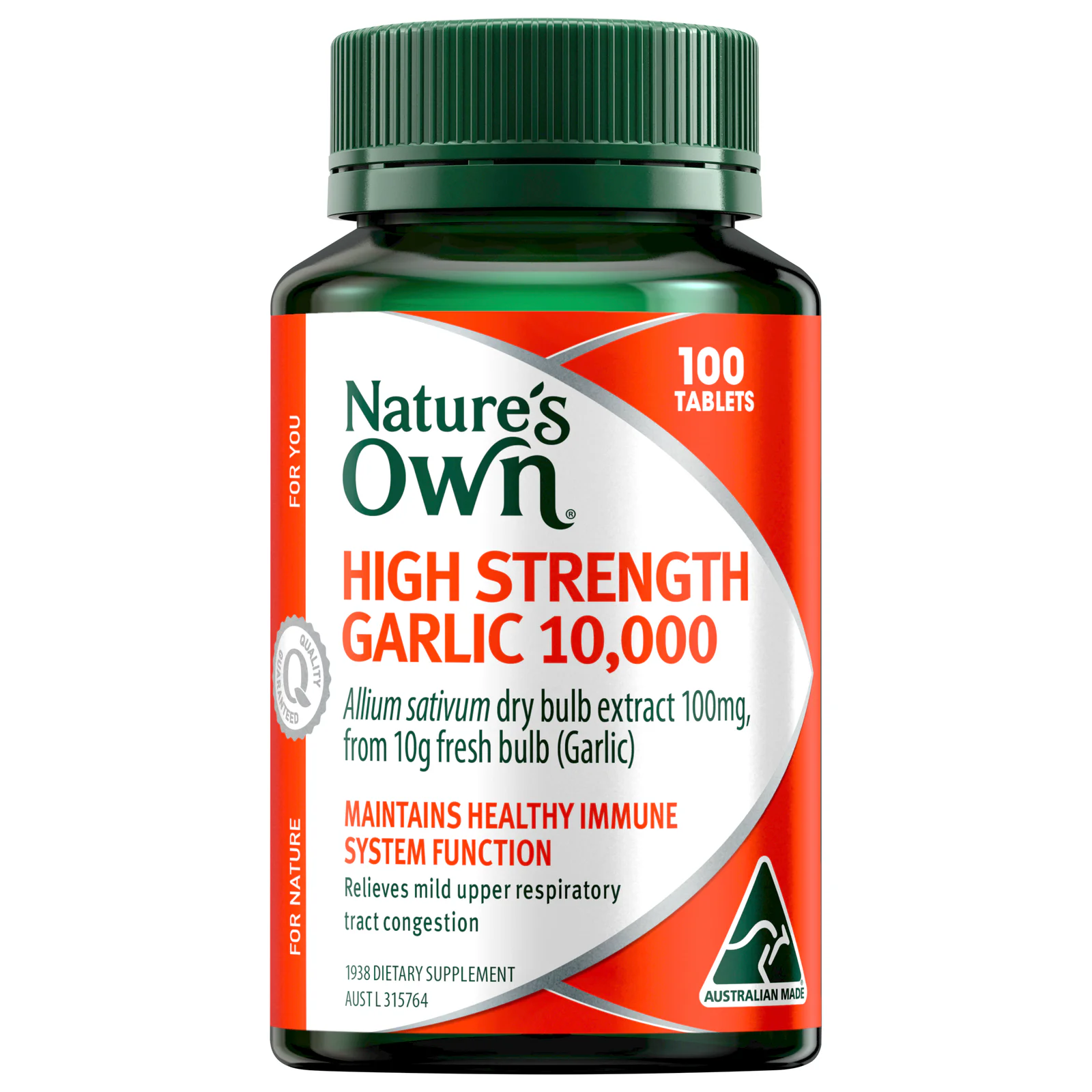Nature's Own High Strength Garlic 10,000mg - 100 tablets