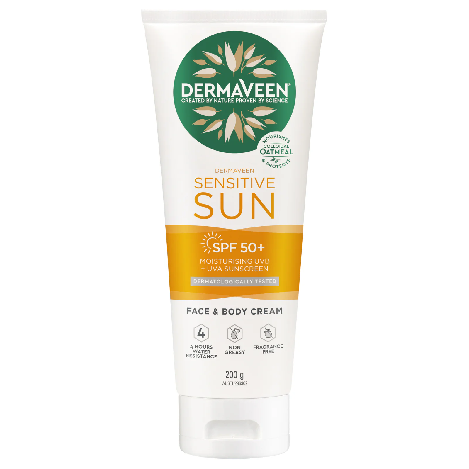 DermaVeen Daily Nourish Body Moisturiser SPF50+ - 200g