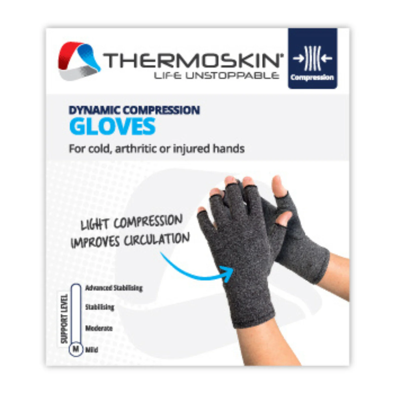 Thermoskin Dynamic Compression Gloves Large 1 pair
