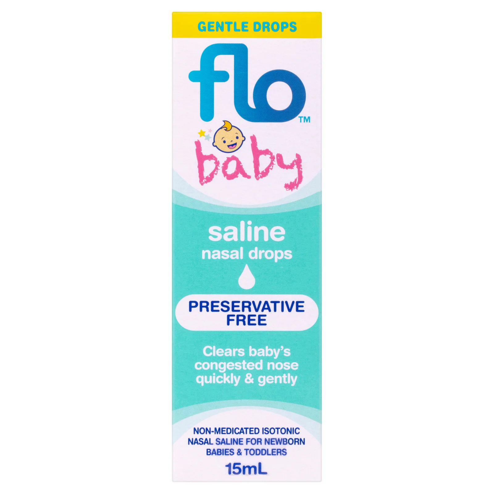 FLO Baby Saline Nasal Drops 15mL